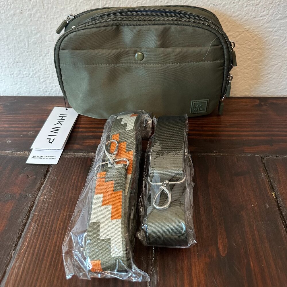 IHKWIP Day to Day Convertible Green Crossbody Two Straps